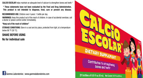 Calcio Escolar Dietary Supplement with Calcium for Children