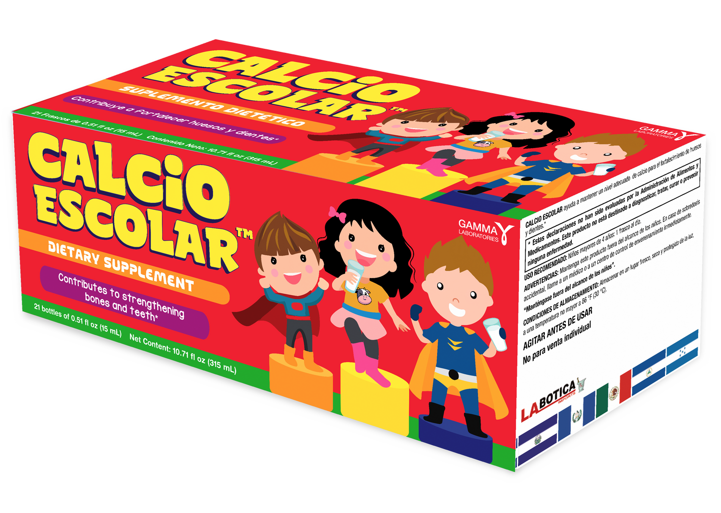 Calcio Escolar Dietary Supplement with Calcium for Children